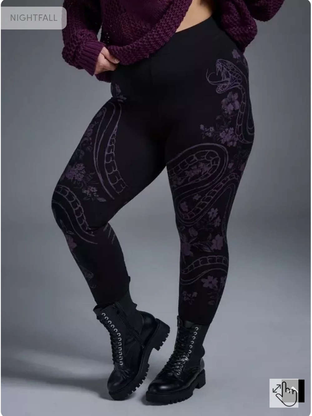 Torrid NWT Nightfall Snake Print Leggings